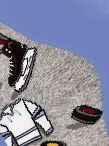 1 Pair Of Unisex And Fashionable Cartoon Novel Pattern Warm Mid Tube Socks - Multicolor - View 4