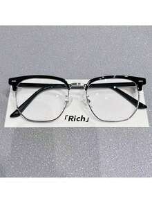 1 件时尚男士眼镜，复古半金属框架电脑和手机眼镜，经典简约眼镜，理想的礼物选择