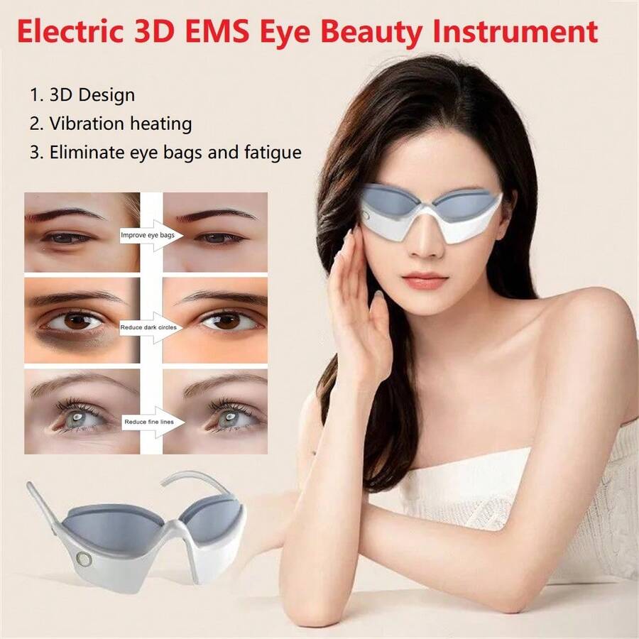 Electric 3D EMS Eye Beauty Instrument Micro-Current Pulse Eye Relax Eye Bags Massager Beauty Tool 300mAh