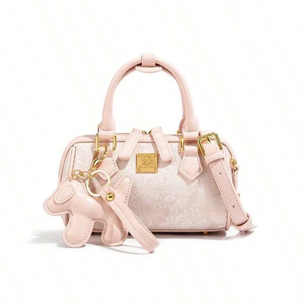 Bolso de mujer de estilo chino nuevo con bordado en esquema de color de dopamina, bolso tipo almohada, bolso de hombro cruzado para primavera y verano 2025