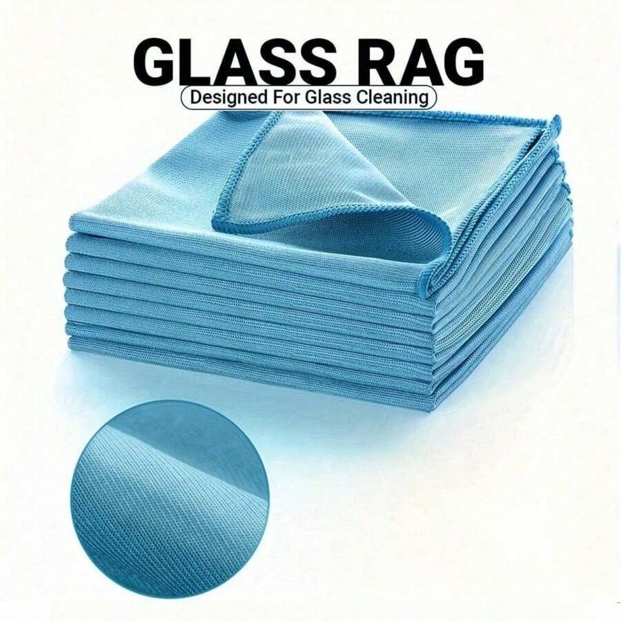 10 件装超柔软超细纤维清洁巾 - 不留条纹，高性能毛巾，适用于洗碗、厨房、浴室、窗户等 - 家庭和学校清洁必备品、厨房、浴室、家居、家居用品 - 彩色 - 查看 1