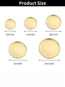 1 pièce Plateau de dessert et de café en acier inoxydable doré, assiette pour nourriture occidentale, assiette à pizza, assiette de service, convient pour les aliments, le café, le petit-déjeuner, le thé. Plateau alimentaire de couleur dorée. Plateau de décoration pour anniversaire, mois de la fierté, Thanksgiving, Halloween, Pâques, fournitures de fête de Noël (doré)