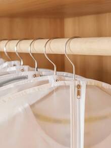 5 件透明服装防尘罩，140 厘米 * 60 厘米，带拉链开合，非常适合存放外套、衬衫、裙子、裤子和其他衣物，适用于衣柜、学校、办公室、家庭、旅行、包包、收藏、衣物收纳、防尘、复活节、母亲节、返校 - 彩色 - 查看 4