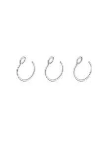 1 pieza/Set de 3 piezas Aros falsos para la nariz Joyería de perforación falsa de 8 mm Aros falsos para aro de labio, septum y nariz Nuevo conjunto de aros falsos para labios para mujeres y hombres