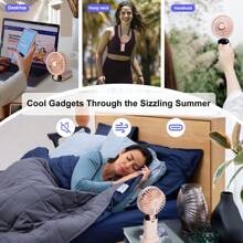 2PCS 5000mAh Handheld Mini Fan Foldable Portable Neck Hanging Fans 5 Speed USB Rechargeable Fan With Phone Stand And Display Screen Mobile Folding