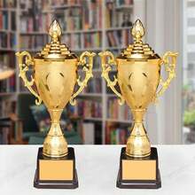 Gold Trophy Awards Rewarding Supply Competition Soccer Winner Award Trophy Plastic Model Small Prize Cup