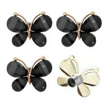 4pcs Resin Butterfly Valve Caps, Fashion Butterfly Valve Stem Caps, New Style Car Tire Valve Caps