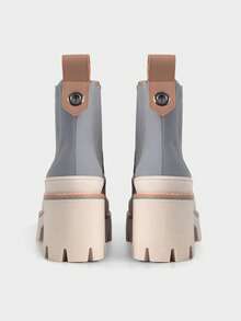 Brantano Bota chelsea plataforma track - Gris - Ver 4