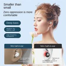 TWS Stereo Headset 150mAh Sleep Earphones Bluetooth Earphone Music Wireless Single Ear Hanging Ear Type Non In Ear Business X55 HD Sports For Sam Sung Android And IOS Apple Operating Systems For Vivo For OPPO For For TE CNO