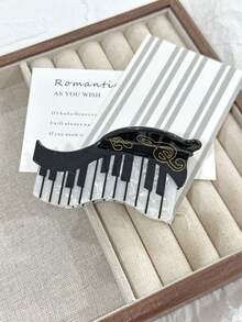 1pc Musical Instrument Guitar/Piano Claw Hair Clip, Girls Hair Accessories, Suitable For Birthday/Valentine's Day Gift Summer Hair Clips Hair Jaw Clip Hair Clamps Hair Clutch Hair Claw Clip Fall Winter Claw Clip For Vacation Outfits Woman - Multicolor - View 10