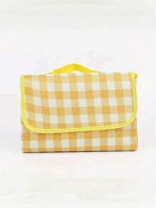 1pc Outdoor Picnic Mat, Portable Camping Mat, Beach Moisture-Proof Mat, Tent Ground Mat, Waterproof Lawn Mat, Indoor/Outdoor Family Game Travel Blanket (Please Note Image Description) - Yellow - View 8