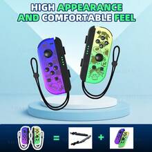 Bluetooth 5.2 RGB Gamepad For NS Switch/Lite/OLED, Dual Joysticks, Vibration, 6-Axis, 500mAh Battery