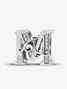 1 PC Vine Letters Beads Pendant Charm Pendant Ball Suitable For Bracelets DIY Women's Jewelry