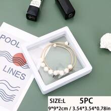 1pc Black Wedding Accessory Storage Box, PE Film Display Case For Necklace, Jewelry, Kids Accessories, Packaging Box