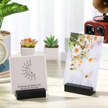 6/12pcs Wood Place Card Holders Table Number Holders Sign Holders, Wood Card Stands For Acrylic Signs Table Card Display Standsfor Wedding Party Events Decoration - Multicolor - View 9