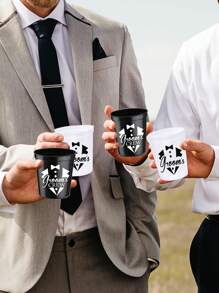 6pcs Groom And Groom's Crew Bachelor Party Cups,Reusable 1 Groom And 6 Groomsman Cups Bachelor Party Decorations And Groomsmen Gifts, Team Groom Proposal, Bachelor Party Favors For Men