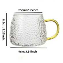 1 Set di bicchieri in vetro, bicchieri per uso domestico, cucchiaio per mescolare con manico lungo, cucchiaio in acciaio inossidabile, adatti per bere caffè, tè ai fiori, acqua quotidiana, forniture scolastiche