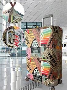 Luggage Cover Travel Case Cover For 18 To 32 Inch Luggage Protector Cases For Outdoor Travel Business Fashion Graphic Pattern For Men Women Travel Accessories Polyester Suitcase Elastic Dust Covers Student Back To School Stuff, Ideal For Outdoor And Holiday Travel, Luggage Protection|Vibrant Design|Elastic Fit, Luggage Travel Accessories