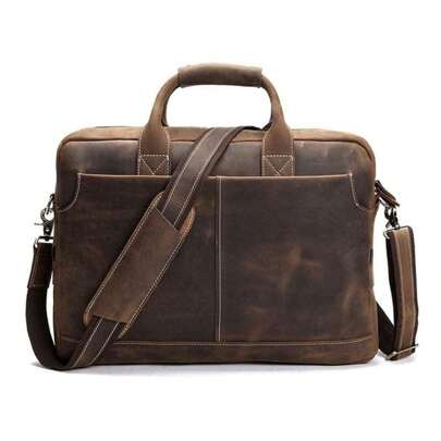 The Welch Briefcase | Vintage Leather Messenger Bag Default Title