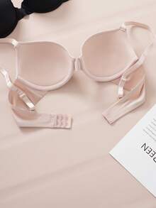 5PCS/Pack Women Sexy Push Up High Support Lingerie Bras Back No Show Basic Solid Color Underwire Bra - Multicolor - View 5