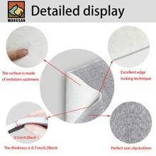 1 pièce Tapis de bain anti-dérapant à motif panda, matériau imitation cachemire, décoration peluche moelleuse, convient pour salles de bain, entrées, cuisines et autres occasions, lavable en machine, antidérapant, décoration quotidienne, décoration de fête à thème, cadeaux pour la maison chaleureuse, décoration de sol, peut être offert en cadeau
