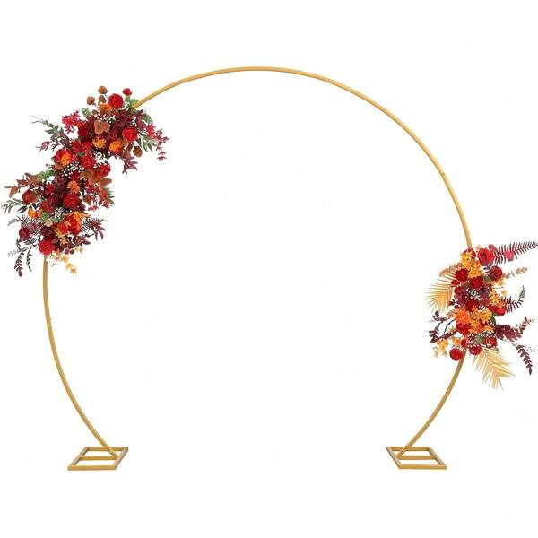 1 Pezzo di Arco decorativo grande in metallo rotondo, adatto per decorazioni di compleanni, matrimoni, lauree, eventi, battesimi come sfondo fotografico (1,8m, 2m, 2,2m, 2,5m) regali estivi, decorazioni scolastiche, forniture scolastiche, decorazioni per la stanza
