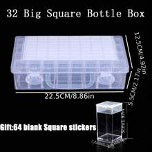 1 pezzo Scatola organizer per pittura a diamanti 5D DIY, contenitore in plastica trasparente per articoli da fai-da-te con molletta, sigillo ermetico, superficie liscia, scomparti integrati per perline, perline sciolte, arte di unghie, resistente alle intemperie, ideale per Natale e Ognissanti, capacità inferiore a 0,09 metri cubi, altezza inferiore a 68,58 cm