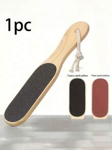 1pc Creative Double Sided Foot Rubbing, Wooden Rubbing Board, Effectively Removes Dead Skin And Calluses, Foot Brush, Nail Care Tool, Suitable For Personal Cleaning At Home