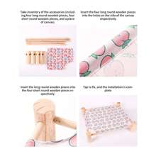 1 pieza Cama de madera de verano para gatos con almohadilla de lino, a prueba de calor, resistente al desgaste, estable y antideslizante para mascotas (adecuado para mascotas de menos de 35 libras)