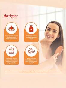 MARY RUTH'S Liquid Morning  Multivitamin Hair Growth - Includes All 8 B Vitamins Plus Vitamins C, D, A, Etc Delicious Peach Mango Flavor - Khác - Xem 4