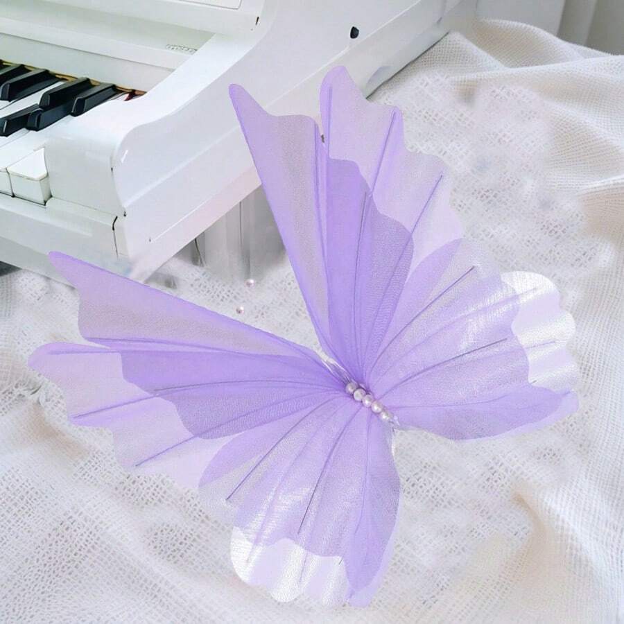 Purple Artificial Flowers Large Size Butterfly For Wedding Home Photography Decoration Simulation Flowers