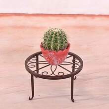 Estantería de pie de hierro forjado vintage para macetas, soporte de exhibición para plantas y flores, decoración del hogar, jardín y balcón