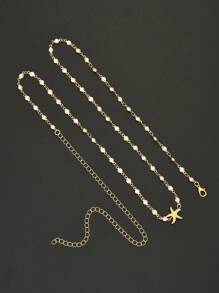 17KM 1pc Women's Belt, Bridal Waist Chain, Elegant Shiny Bohemian Colorful Gemstone Textured Waist Chain, Matching Dress, Gown, Wedding, Party, Festival Fall, Autumn,