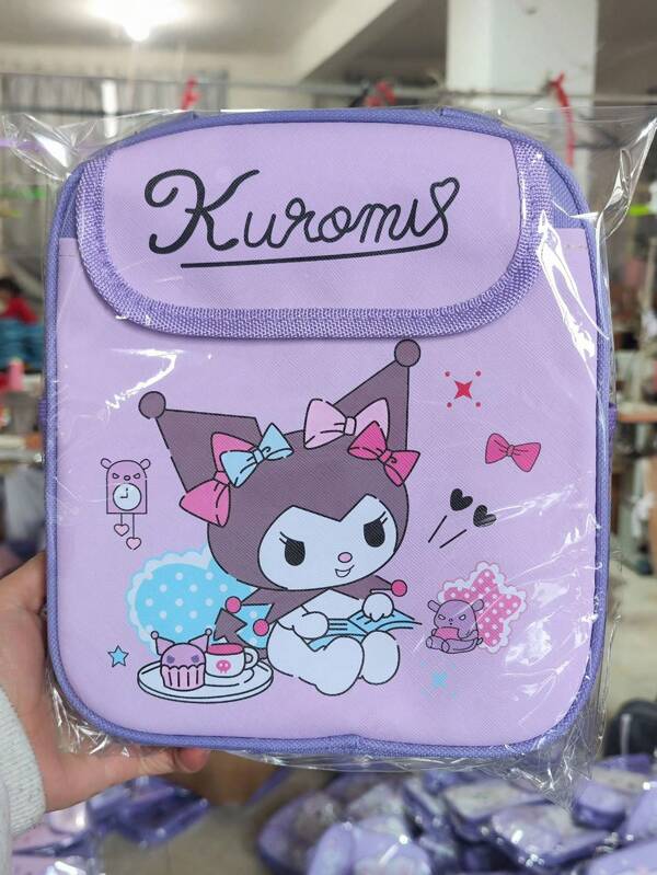 Sanrio New Sanrio Lunch Bag With Handle, Large Size, Portable, Cute Cartoon Canvas Bento Bag