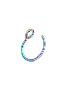 1 pieza/Set de 3 piezas Aros falsos para la nariz Joyería de perforación falsa de 8 mm Aros falsos para aro de labio, septum y nariz Nuevo conjunto de aros falsos para labios para mujeres y hombres