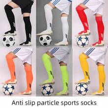 Thick Terry Football Socks With Non-Slip Grip Bottom, Soccer/Running/Sports Crew Socks, Comfortable & Durable