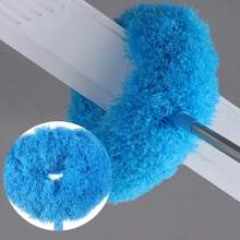 1 Pc Microfiber Ceiling Fan Duster - Extends Up To 12 Feet, Blue/Green/Orange/Fuchsia, Long Handle, Dust Lock, Reusable, Machine Washable Cleaning Brush, Professional High Altitude Dusting Tool, Suitable For Home Use