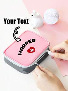 Custom Name Mini Outdoor First Aid Kit Bag, Nylon Medical Storage Bag, Travel Portable Medicine Organizer Emergency Kit First Aid Kits, Double Zippers Handy Pills Pocket For Travel Home Medicine Bag Medicine Storage Bag Medicine Organizer First Aid Kit First Aid Bag Travel Accessories Travel Organizer Travel Essentials Travel Stuff Travelling Bag College Vacation Cruise Summer Holiday Essentials For Outdoor Camping Hiking Hunting