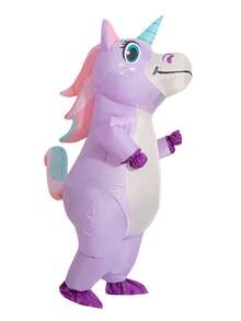 Rainbow Unicorn Inflatable Costume For Adults, Suitable For Halloween, Graduation Ceremony, Theme Celebration Events And Various Party Holidays - Multicolor - View 6
