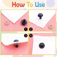 50pcs 5-24mm Black Plastic Eyes For Amigurumi With Washers For Needle Felting Stuffed Animal Crochet Handicrafts DIY Handmade Projects 6mm 8mm 10mm 12mm - Multicolor - View 10
