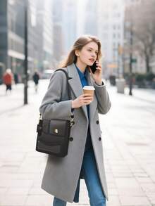 JYPS 1 件黑色皮革水瓶袋，适用于 40 盎司杯子，斜挎便携式户外大容量饮料瓶袋，兼容手柄杯真空杯饮具咖啡杯水瓶，配有可调节肩带和钥匙钩 - 彩色 - 查看 5