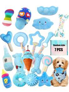 1 Set Pet Chew Toy Kit, Suitable For Small To Medium Dogs, TPR & Squeaky Chew Toys Series, Interactive Toys, Healthy Training Toy Set For Dogs - Multicolor - View 17