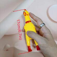 1pc Scream Chicken Squeezy Toy, Interactive Pet Toy To Entertain Dogs Cats, Squeak Toy To Relieve Stress And Tension, Funny Gag Toy