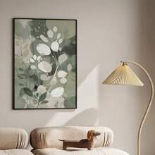 A Set Of 3 Sage Green Wall Art Print Posters, Plant Painting Decoration, Neutral Room Wall Decoration Painting, Simple Wall Art, Room Decoration, Living Room Art Decoration, Modern Home Wall Art Decoration, Ideal Family Gift Creativity, Frameless Canvas Poster