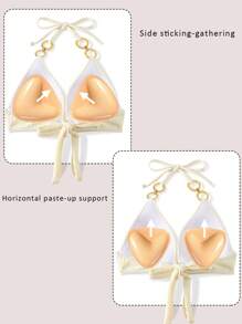 1 Pair Of Double Sided Self-Adhesive Bra Pads, Chest Pads Adhesive Pads, Reusable Padding Pads, Bra Bikini Invisible Thickened Chest Pads Waterproof For Swimming