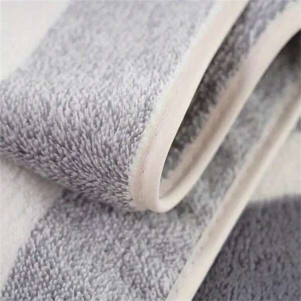 Stripe Towel Set, Bath Towel + Hand Towel Combination, Super Soft Absorbent Quick Dry, Modern Striped Design, Bathroom Essential Shower Towels For Beauty Salon, Hotel Sports,Home Essentials, Towel, Skin Care