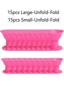 30pcs No-Heat Hair Curler Set. Made Of High-Quality Soft Silicone, Low-Allergen, Odorless And Non-Slip. Easy To Clean And Store, Washable And Lightweight, Can Be Reused Multiple Times. The No-Heat Hair Curlers Are Easy To Use, Suitable For DIY At Home, And Also Suitable For Hair Salons, Allowing You To Create Beautiful Curls Anytime.