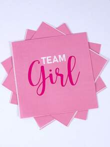 12/24pcs Gender Reveal Napkins - Team Boy/Girl Baby Shower Party Supplies, Blue & Pink Themed Decorations For Gender Reveal Parties, Baby Showers - Multicolor - View 7