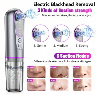 Electric Blackhead Removal Instrument Water Cycle Deep Cleansing Of The Face Acne Cleaning Tool USB Rechargeable 500mAh