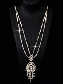 1 pieza Collar de lujo de alta calidad y exquisito, joyería nupcial versátil para la boda